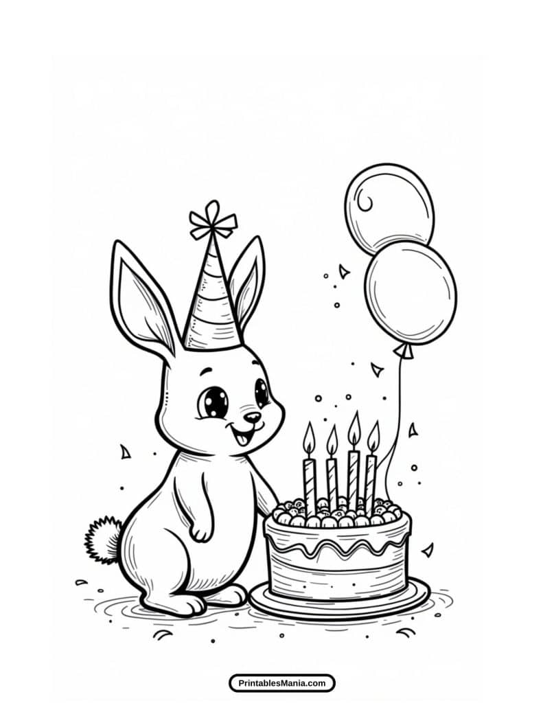 funny bunny coloring page