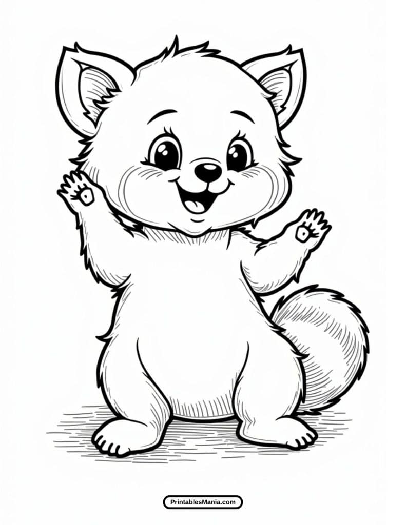 fun and creative red panda coloring activity