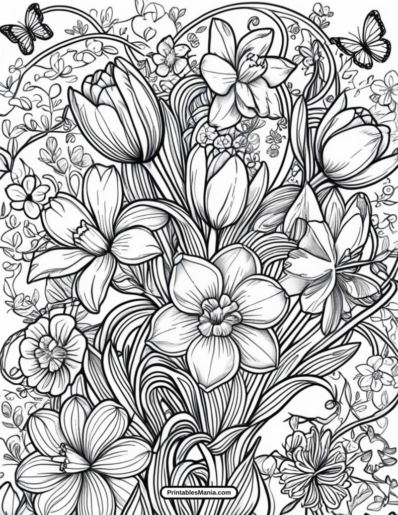 elegant floral geometric pattern