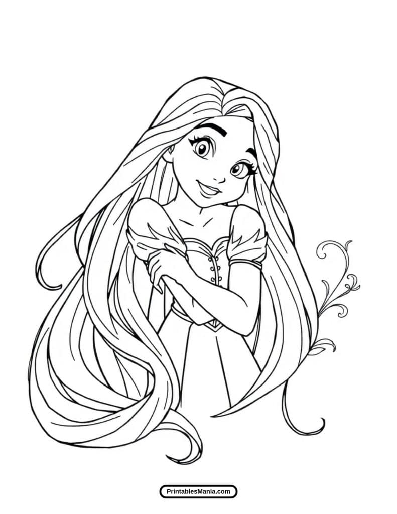 fun rapunzel fairytale coloring activity