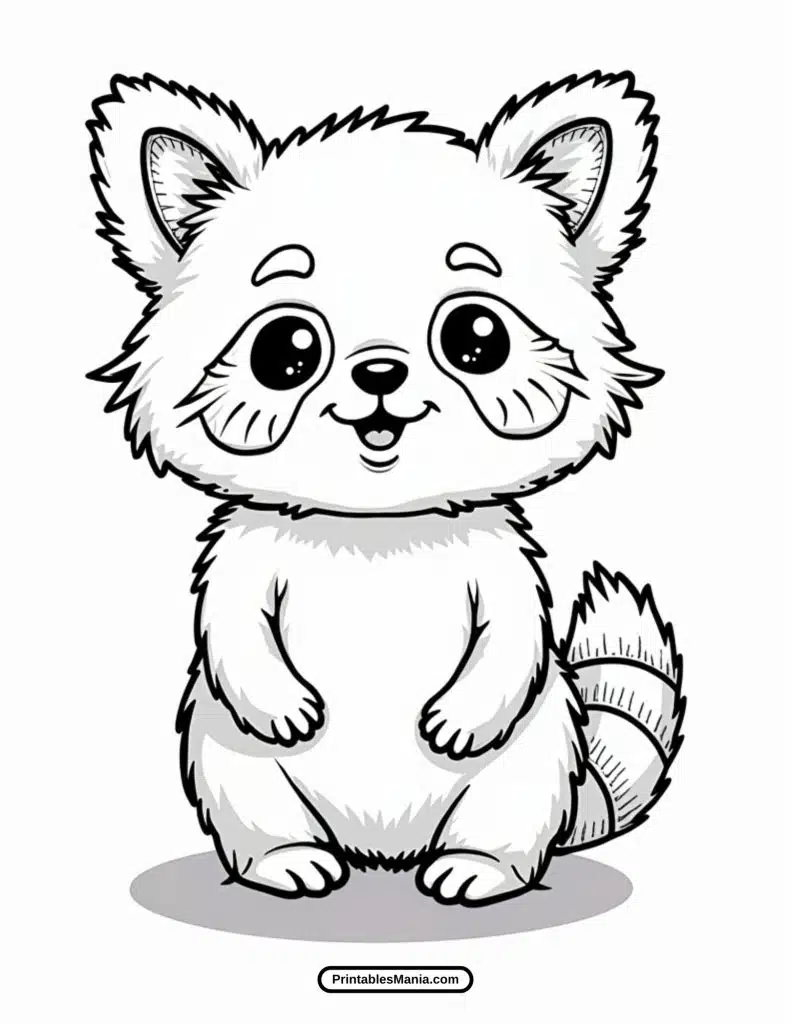 free red panda coloring pages for kids and adults