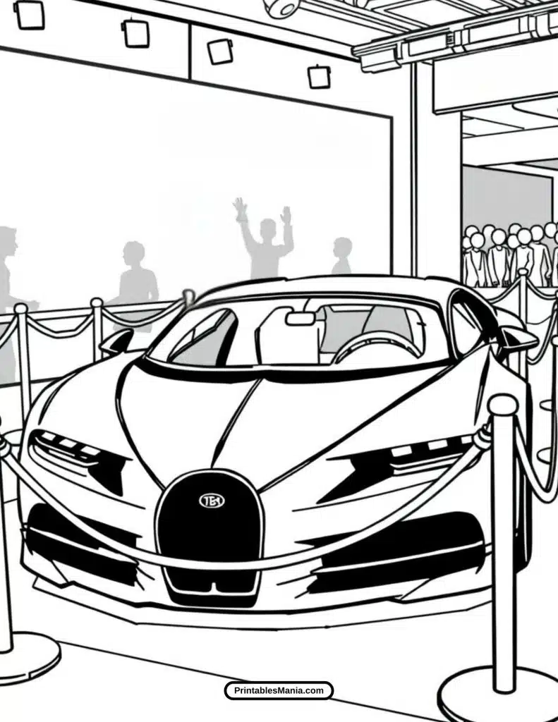 luxury bugatti coloring pages for kids and adults