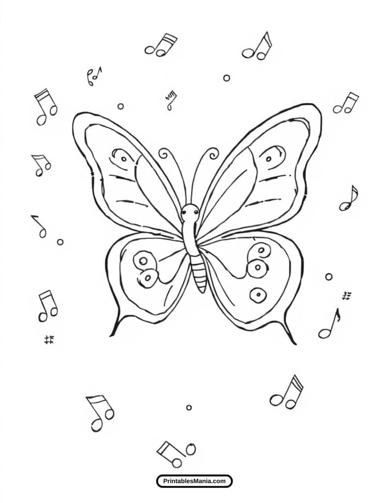 simple butterfly drawing for young kids