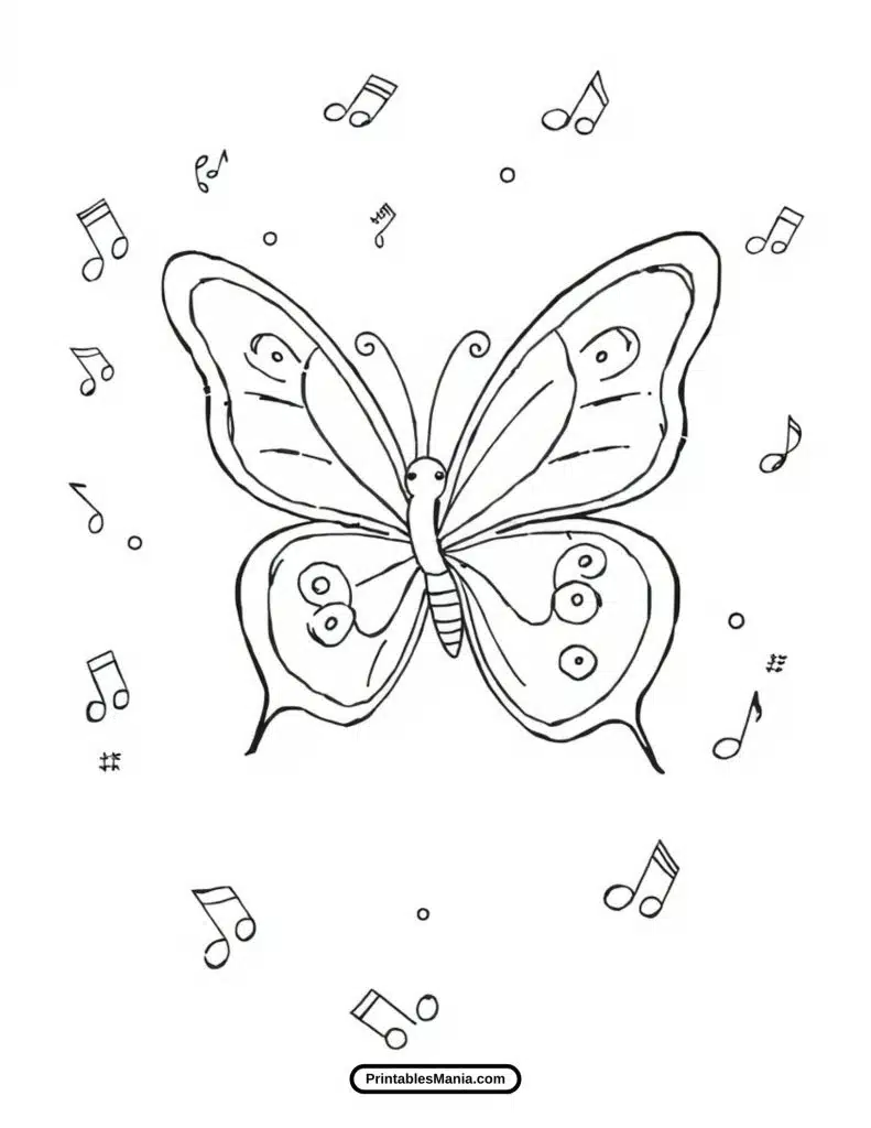 simple butterfly drawing for young kids