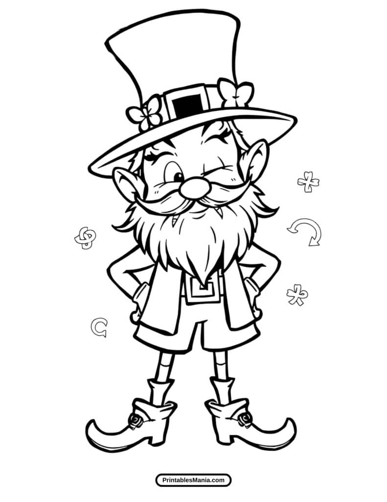 easy st. patrick’s day coloring page for preschoolers