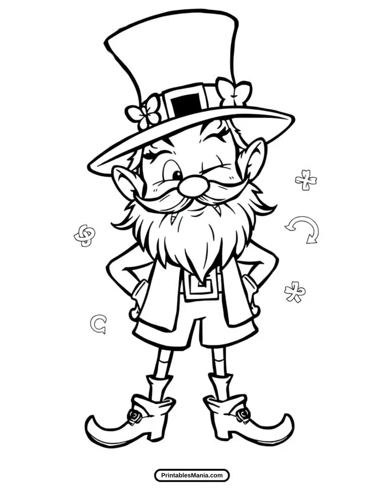 easy st. patrick’s day coloring page for preschoolers