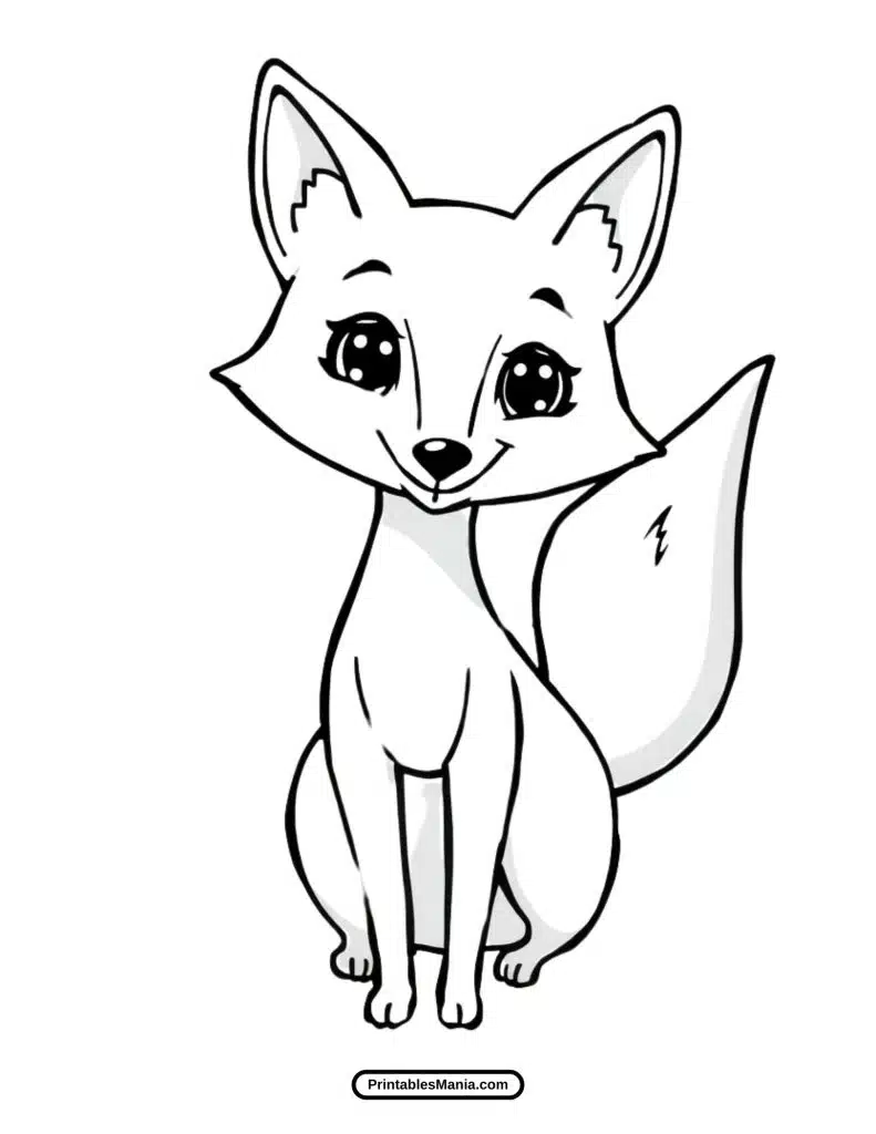 fox with a magical aura coloring page for fantasy lovers