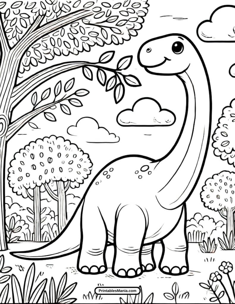 brontosaurus coloring page free