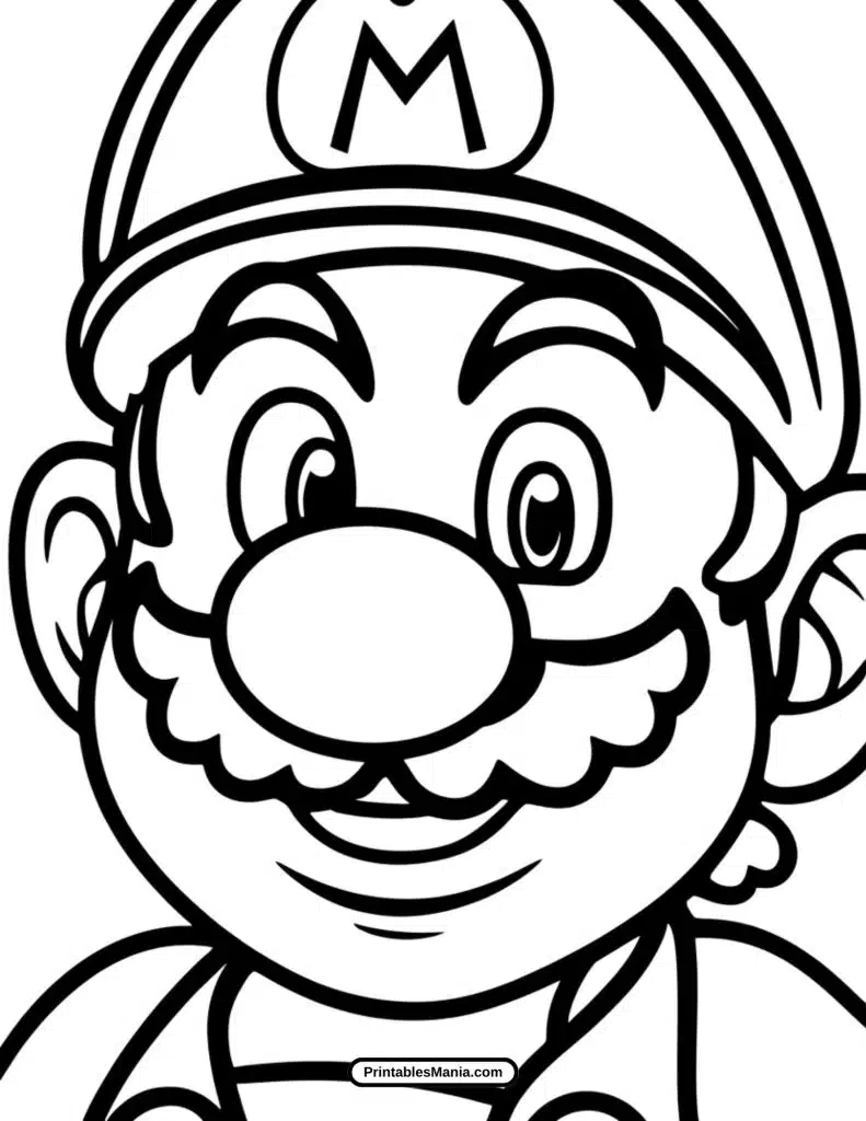 super mario power-up coloring page