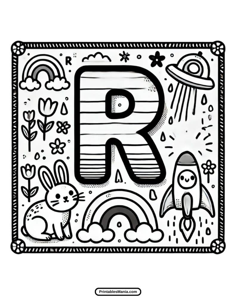 printable letter R worksheet