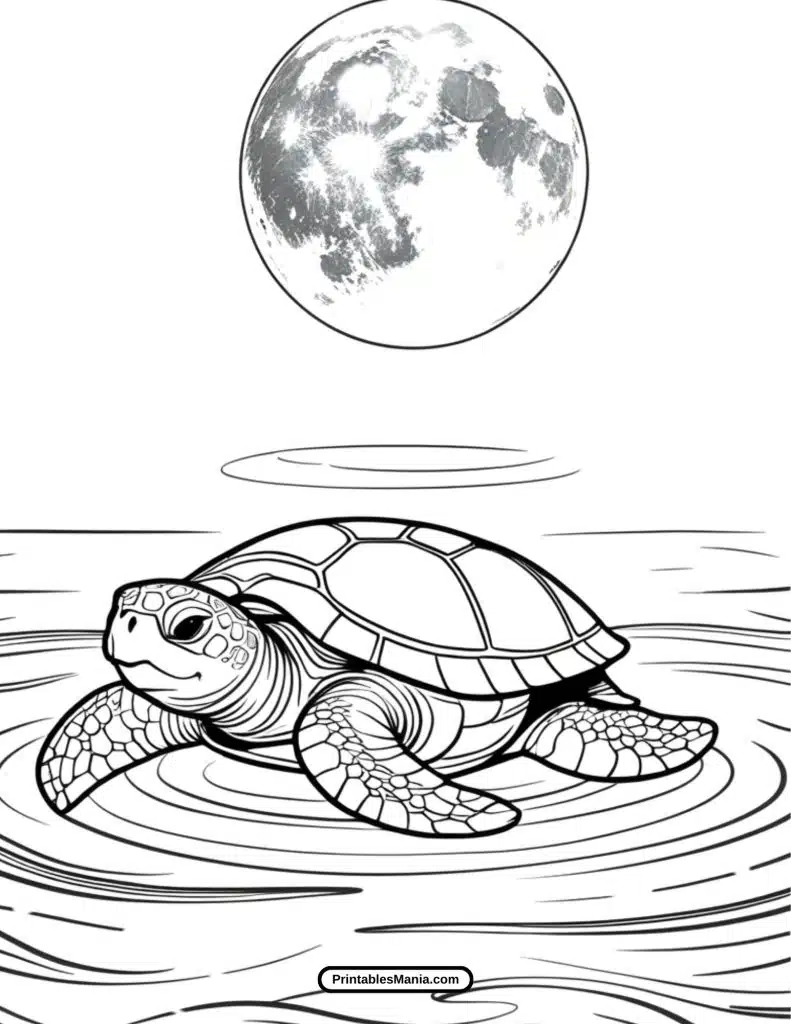 free printable sea turtle coloring sheet