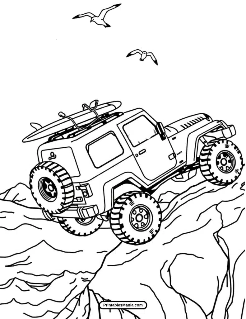 jeep racing on an off-road track