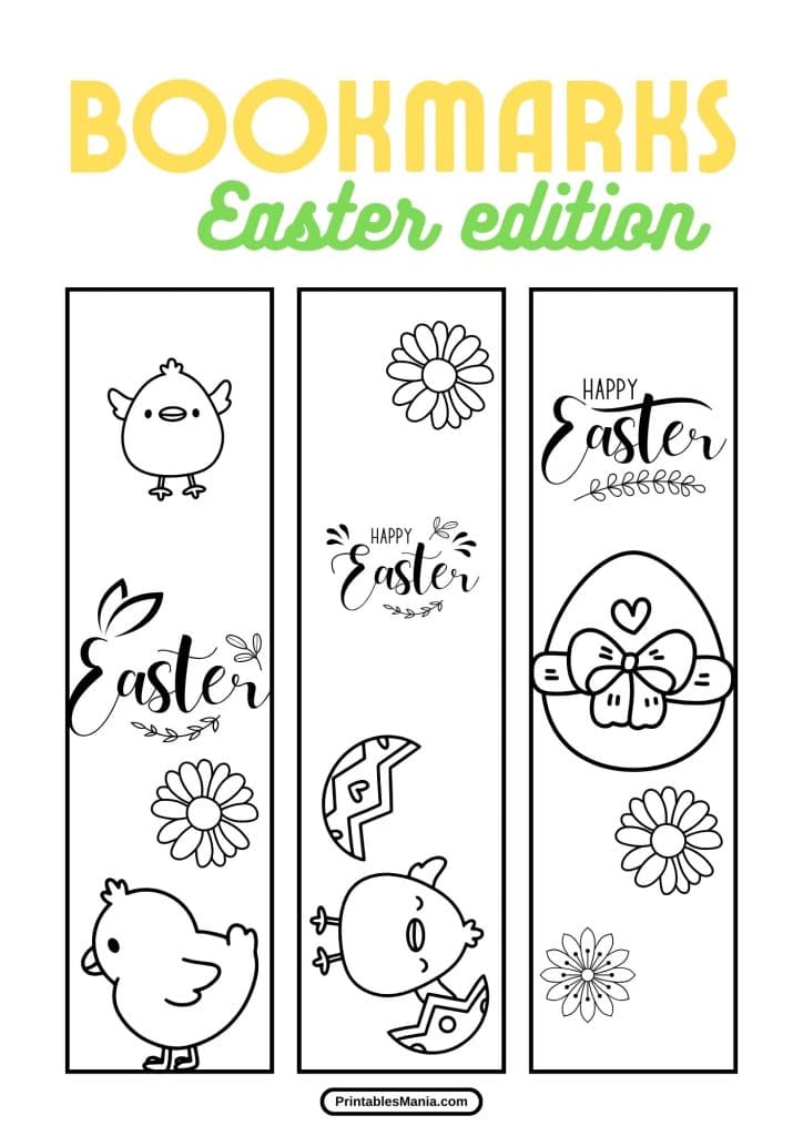 diy easter bookmarks template for at-home crafting