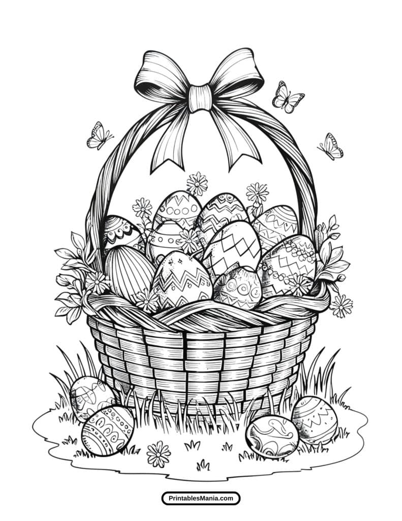 elegant easter ornament coloring printable