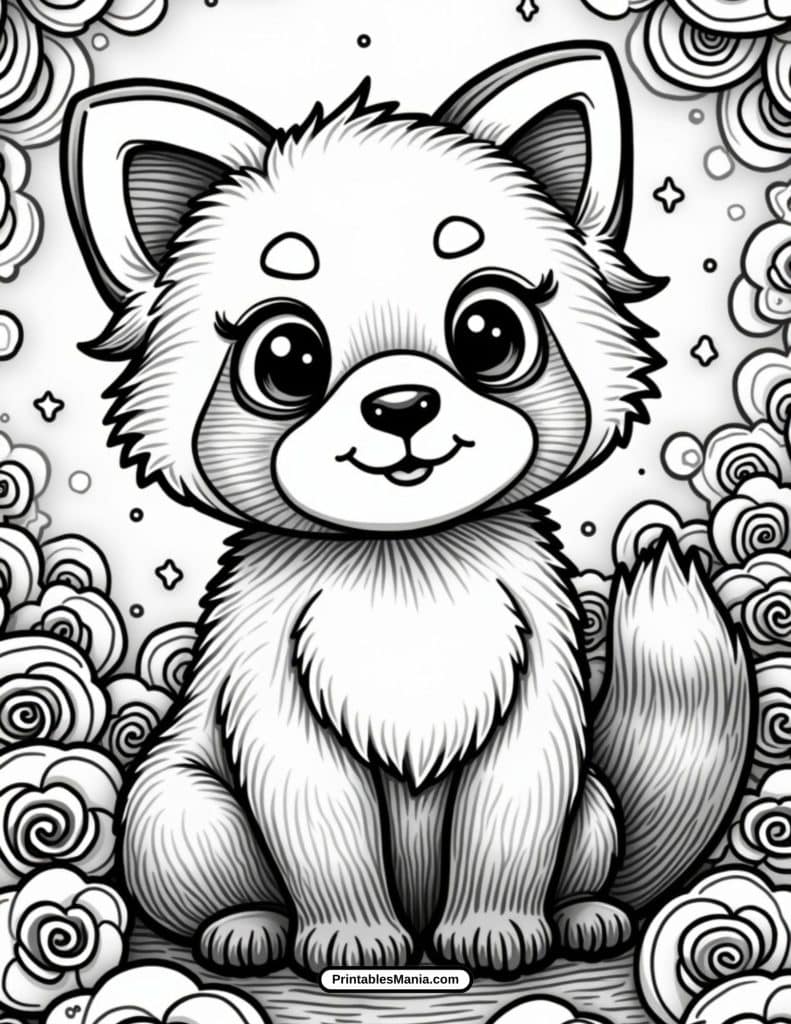 fun red panda coloring activity pdf download