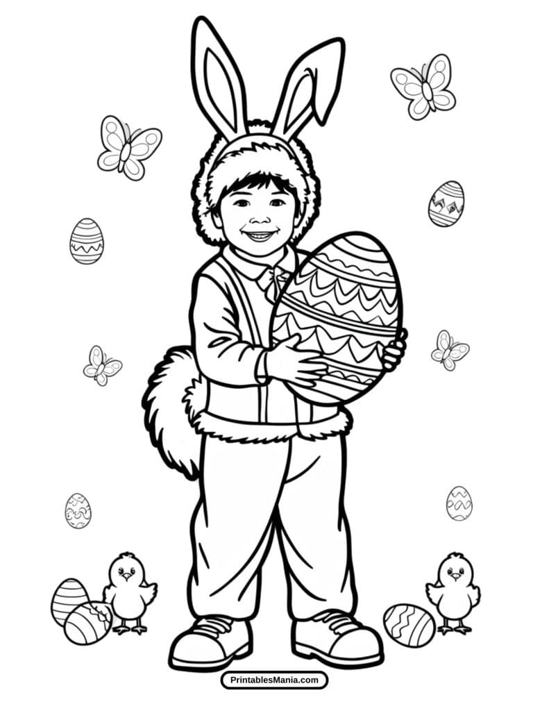 simple easter egg designs for preschoolers coloring sheet