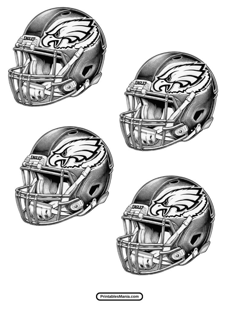 free eagles helmet coloring page pdf