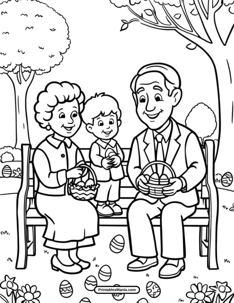 happy easter sign coloring sheet