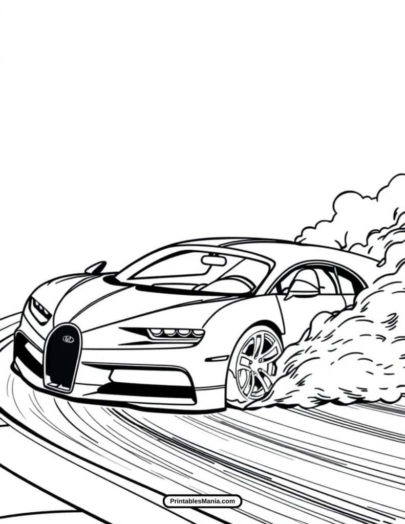 bugatti car coloring pages for car enthusiasts