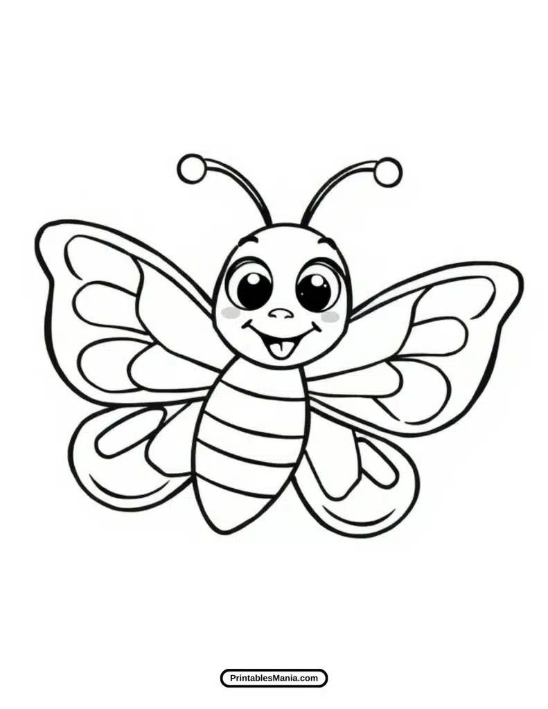 printable butterfly coloring sheet for fun