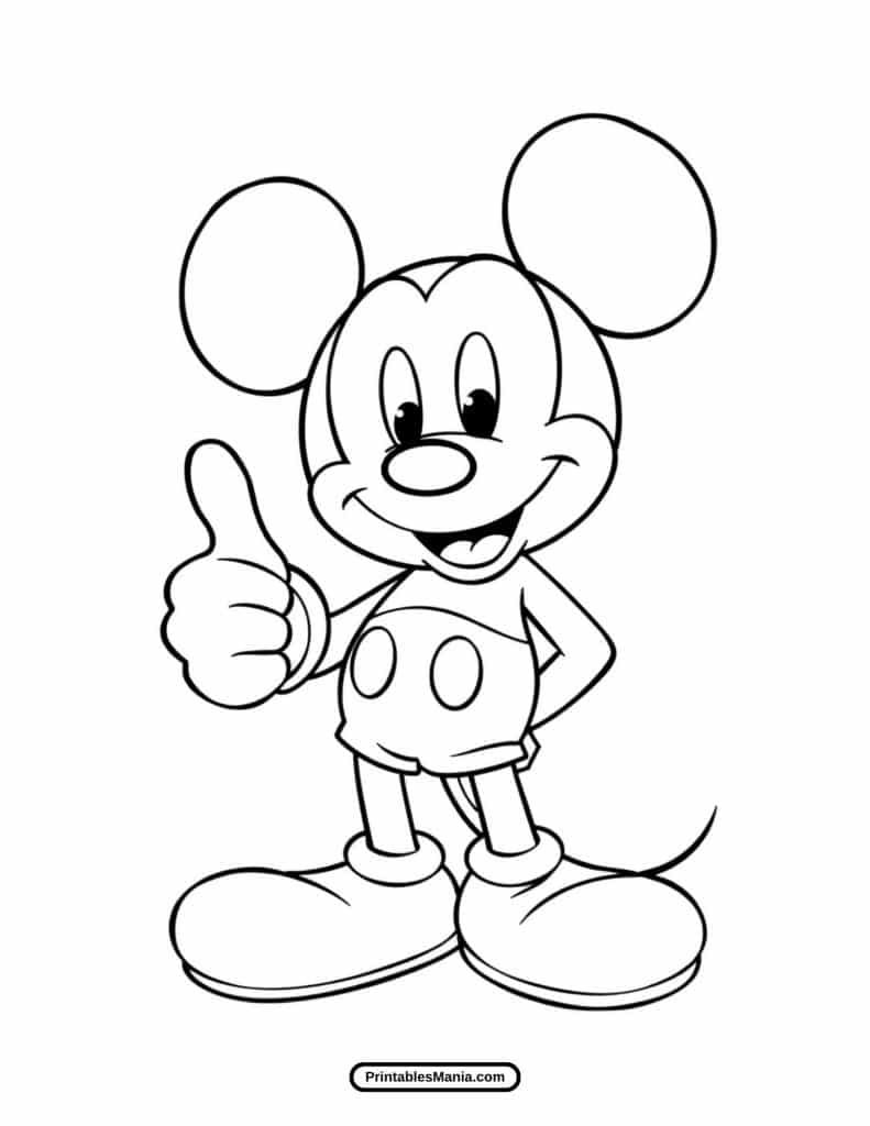 mickey mouse outline for coloring