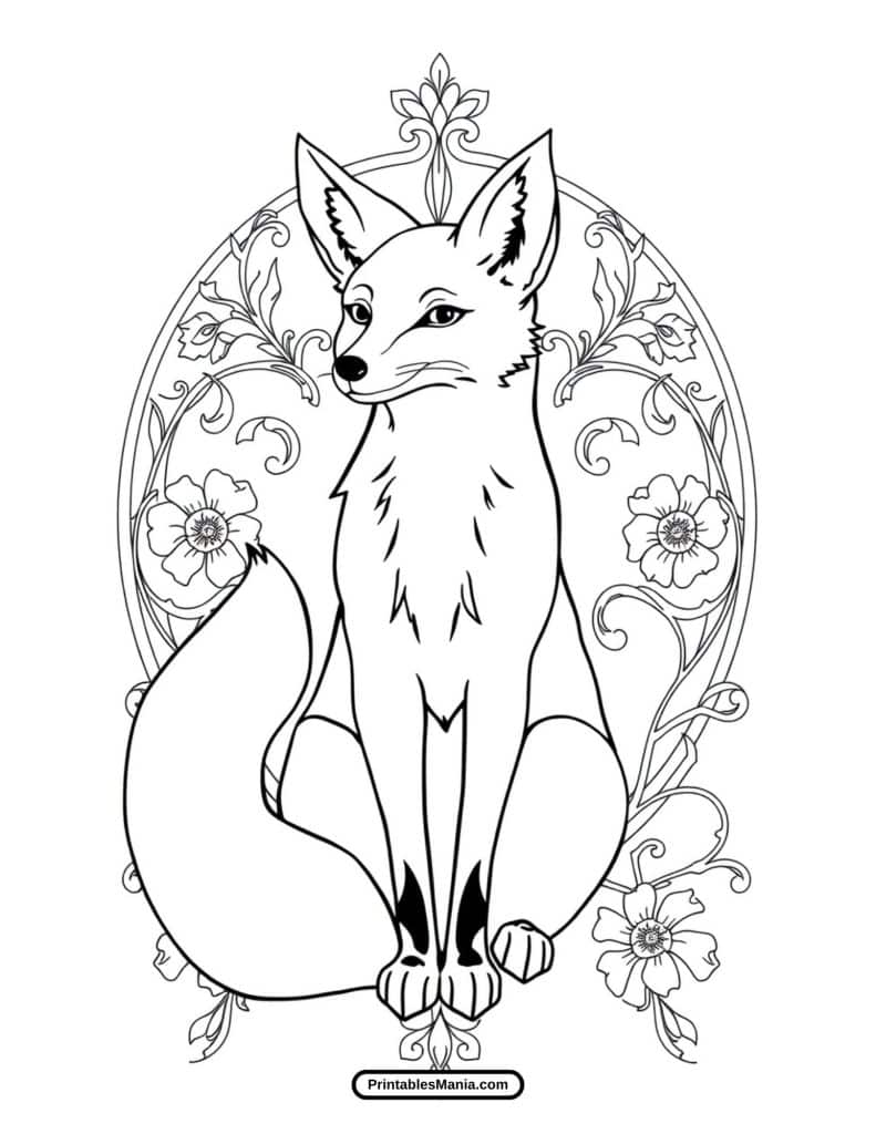 fantastic fox coloring page