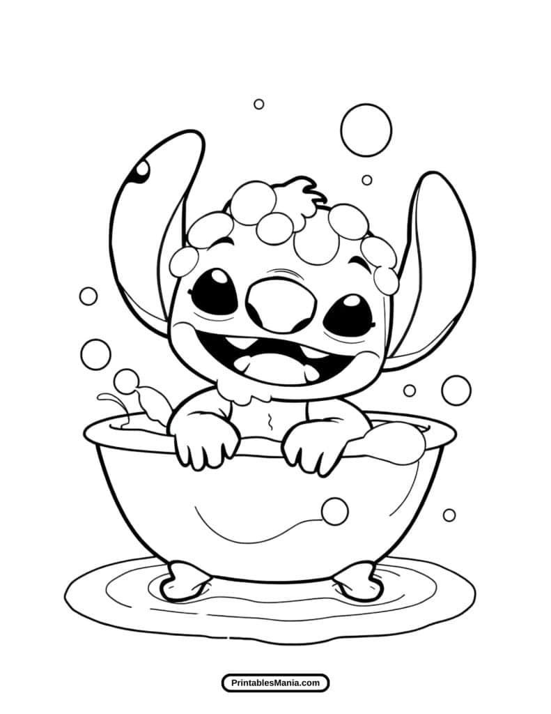 free stitch coloring page