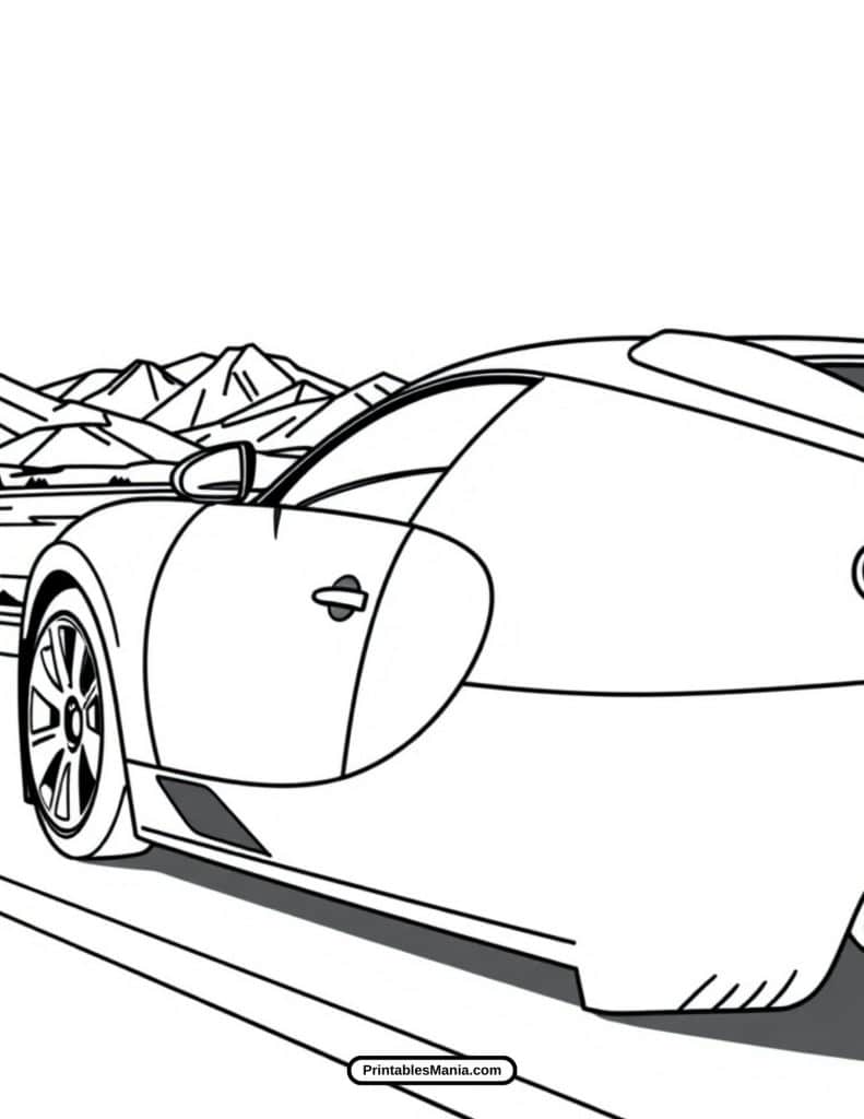 fun and educational bugatti coloring pages for kids who love cars