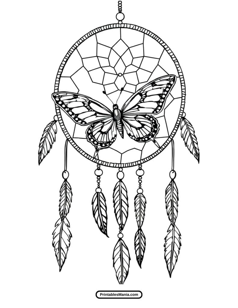 coloring page featuring butterfly wings