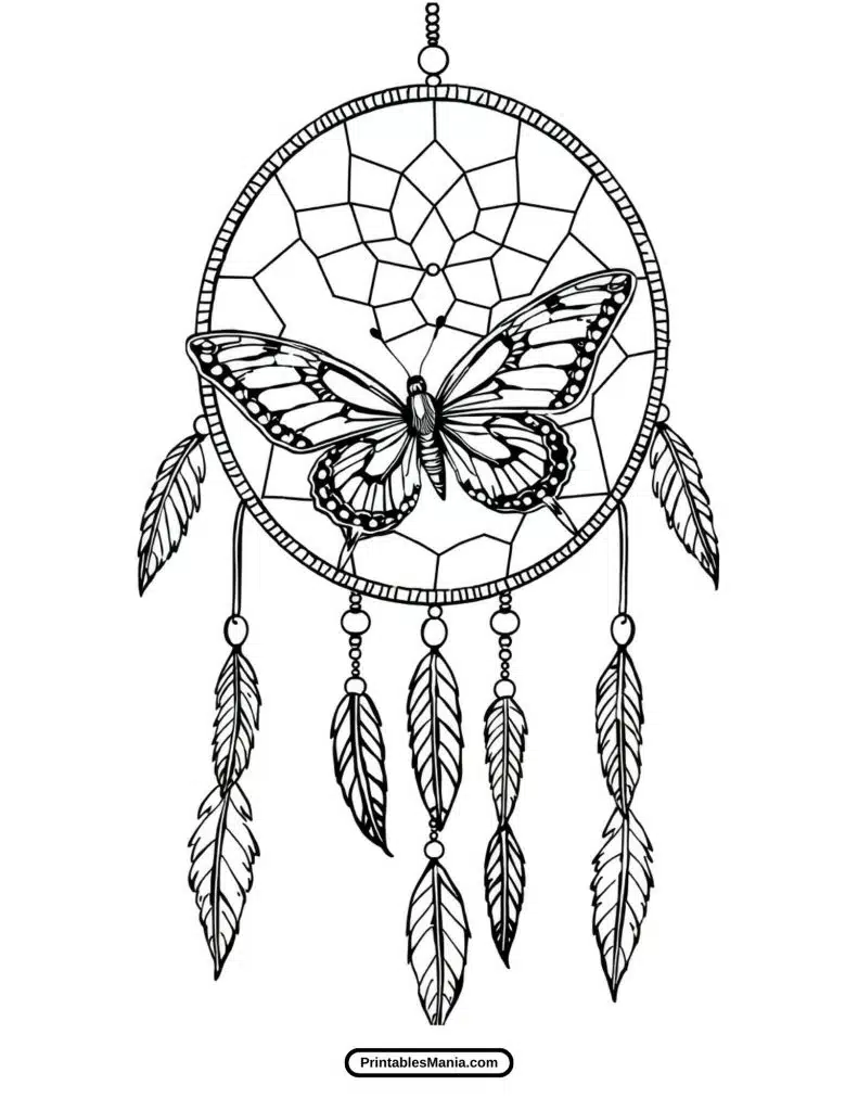 coloring page featuring butterfly wings