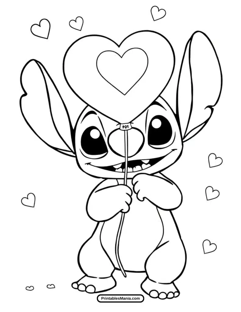 fun stitch coloring page