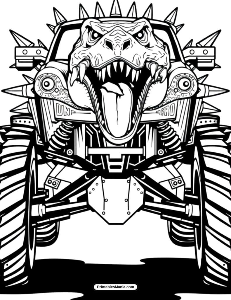 free monster truck coloring picture