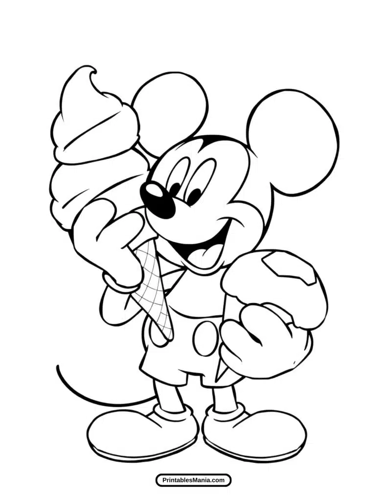 disney mickey mouse coloring page