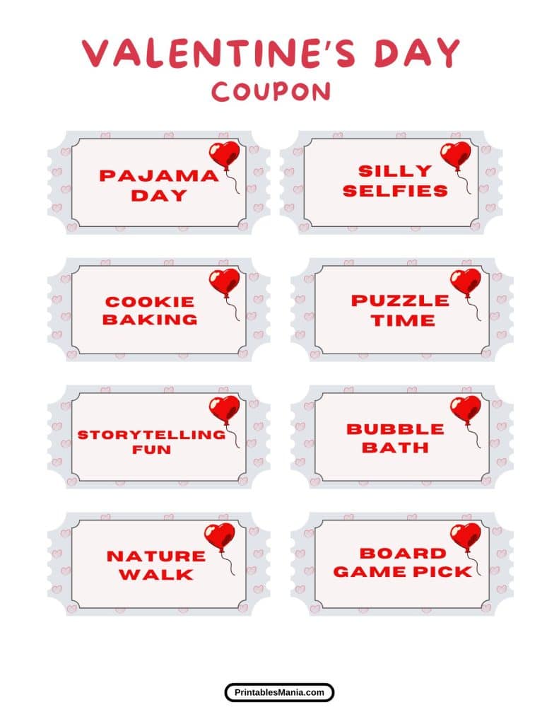 cute and fun valentine's day coupon templates to print