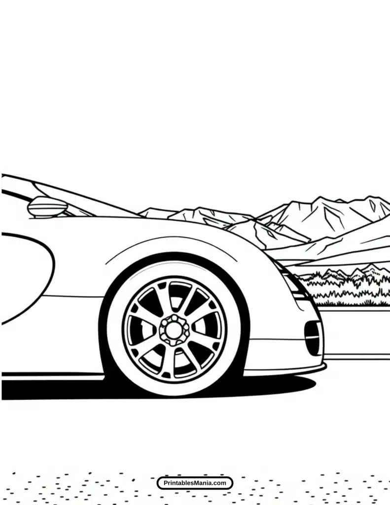 bugatti coloring pages – perfect for car lovers