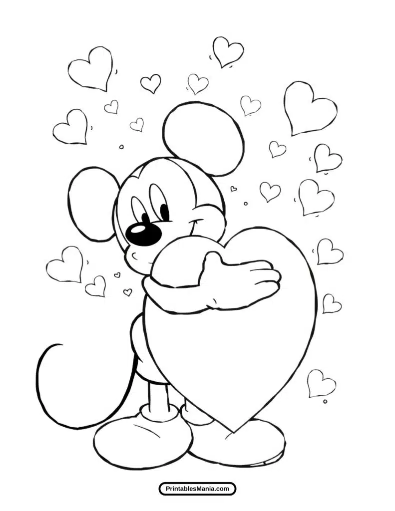 mickey mouse coloring sheet for children