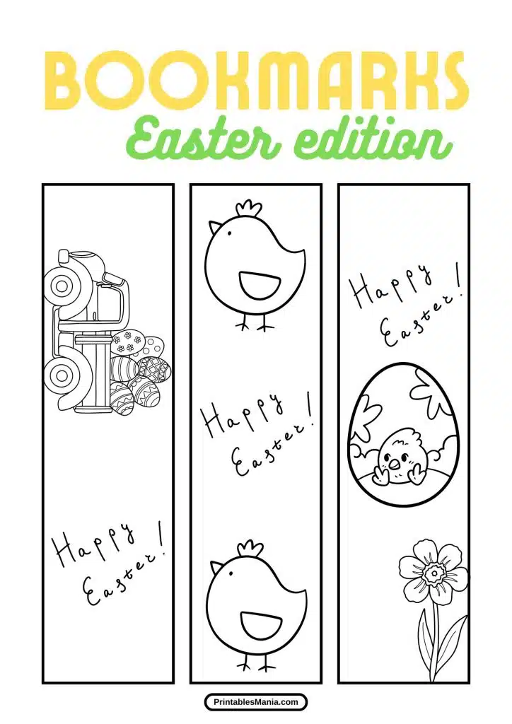 diy easter bookmarks printable for a fun craft activity