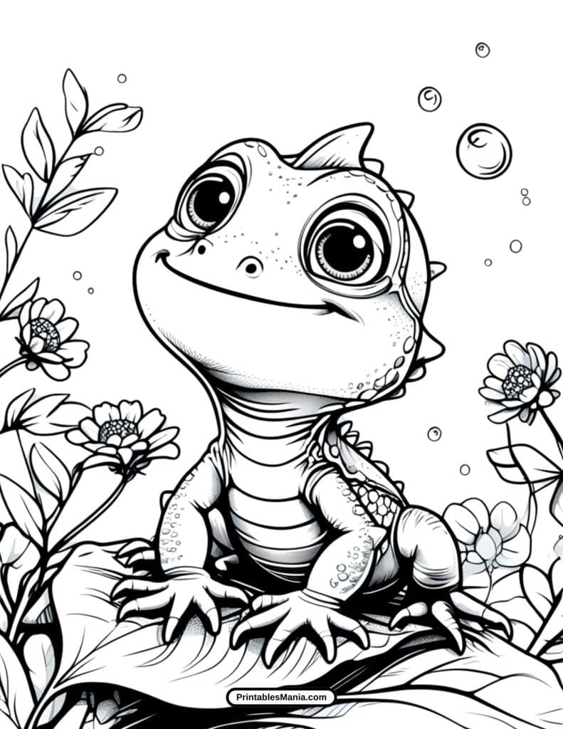 fun reptile coloring sheet for kids