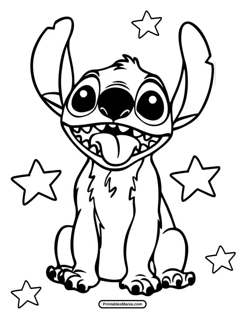 stitch coloring sheet for kids