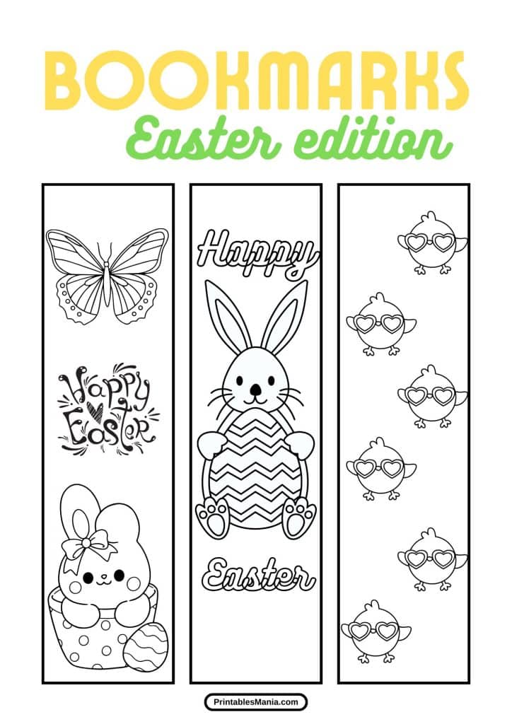 printable bookmarks for easter gifts with unique handmade designs