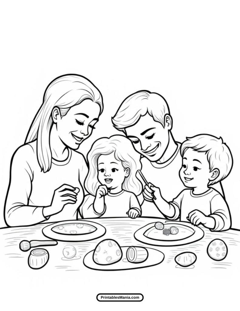 spring-themed easter coloring page