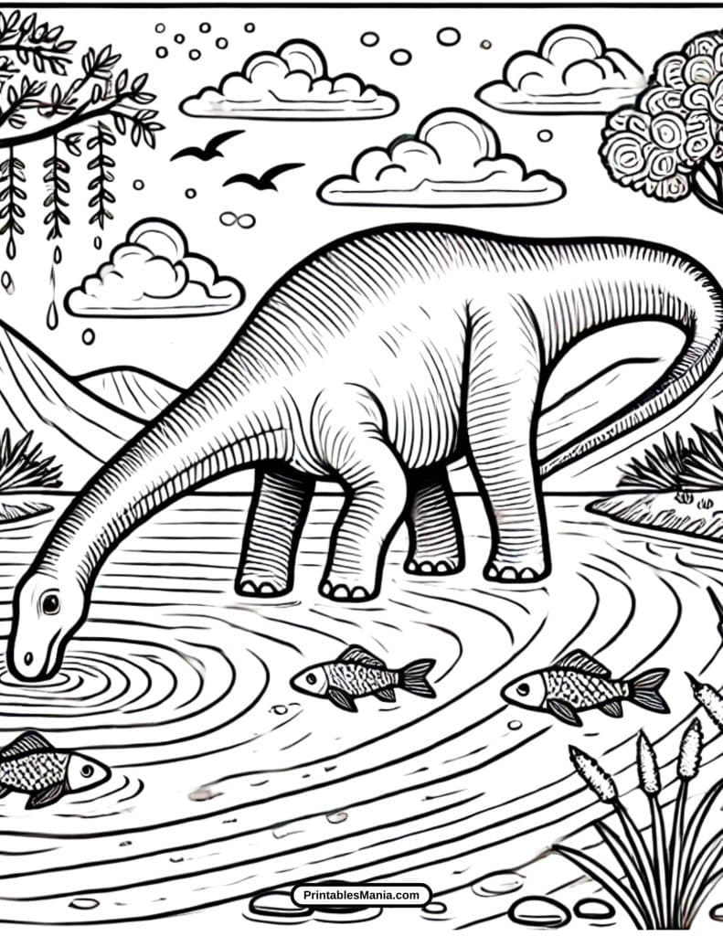 brachiosaurus coloring page