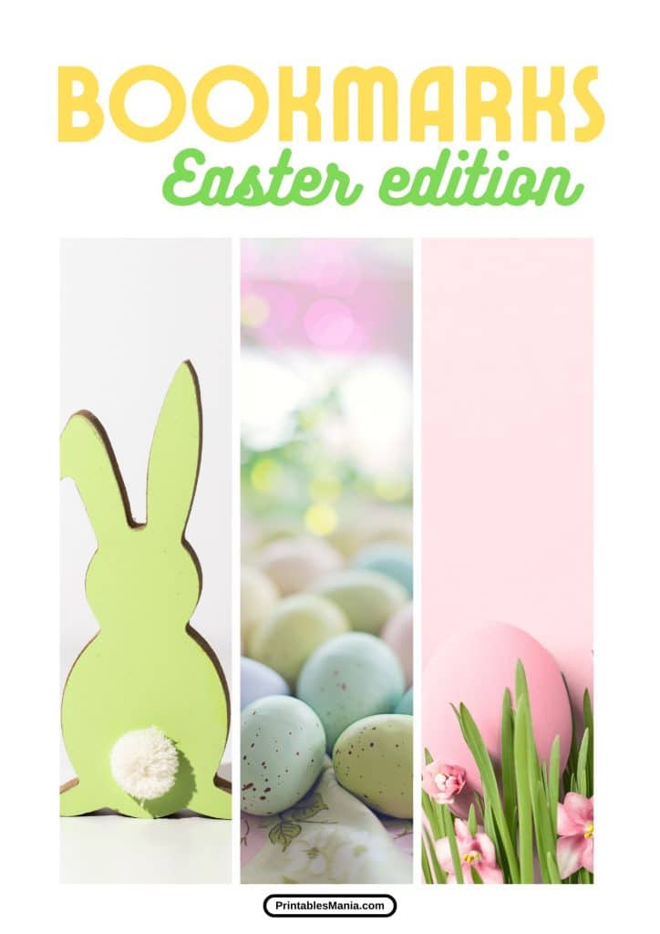 pastel easter bookmarks printable for a light and festive look