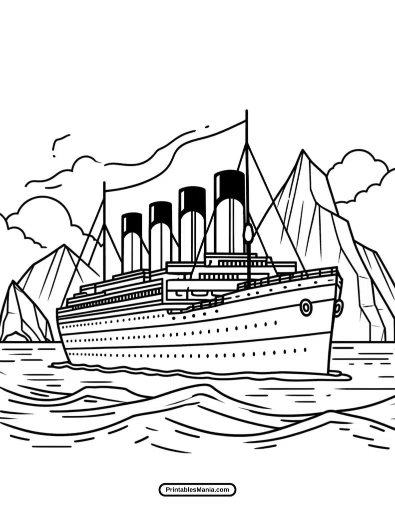 titanic history coloring activity