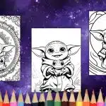 Baby Yoda Coloring Page