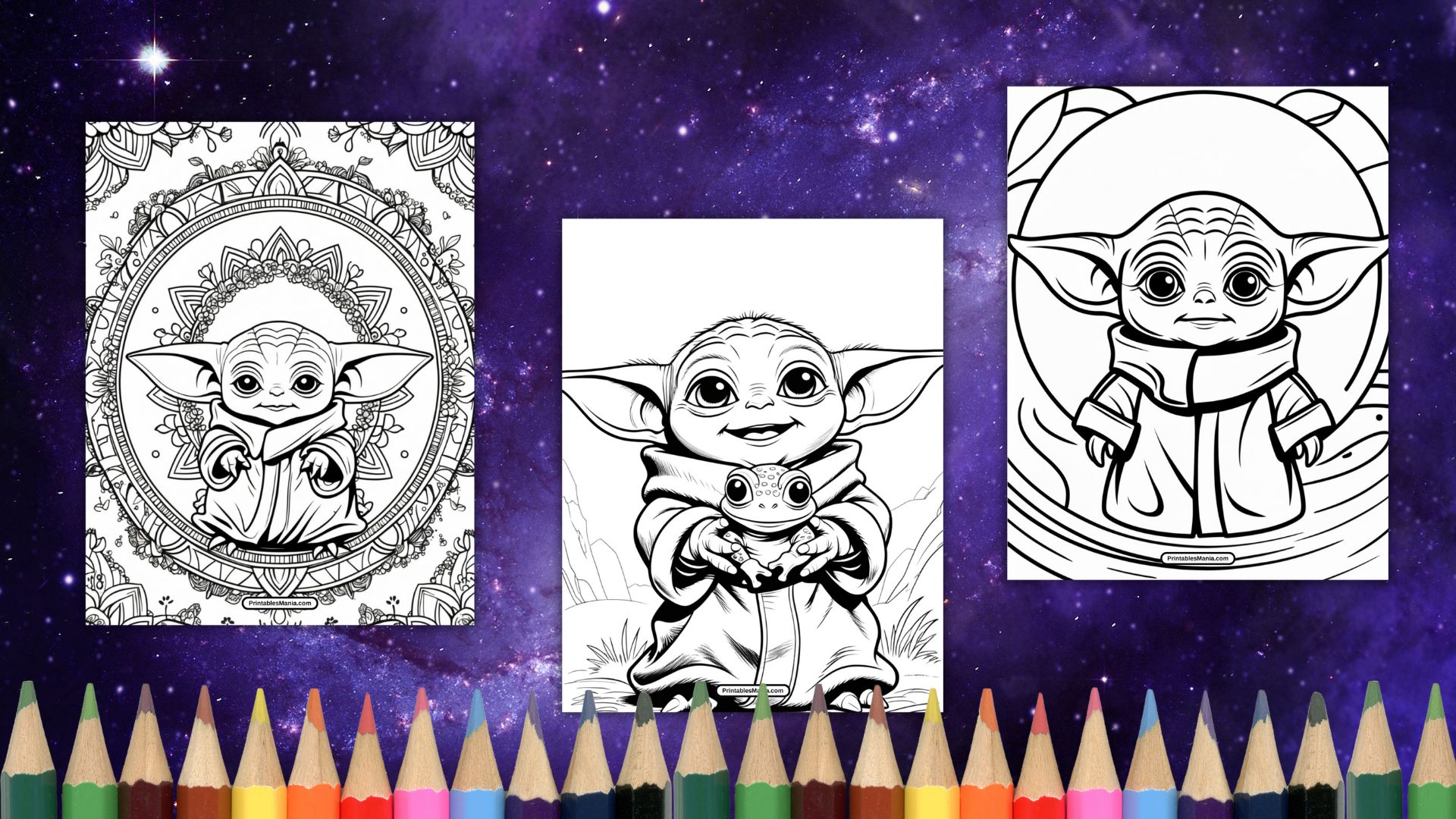 Baby Yoda Coloring Page