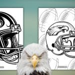 Eagles Helmet Coloring Page