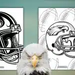 Eagles Helmet Coloring Page