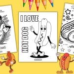 Hot Dog Coloring Page