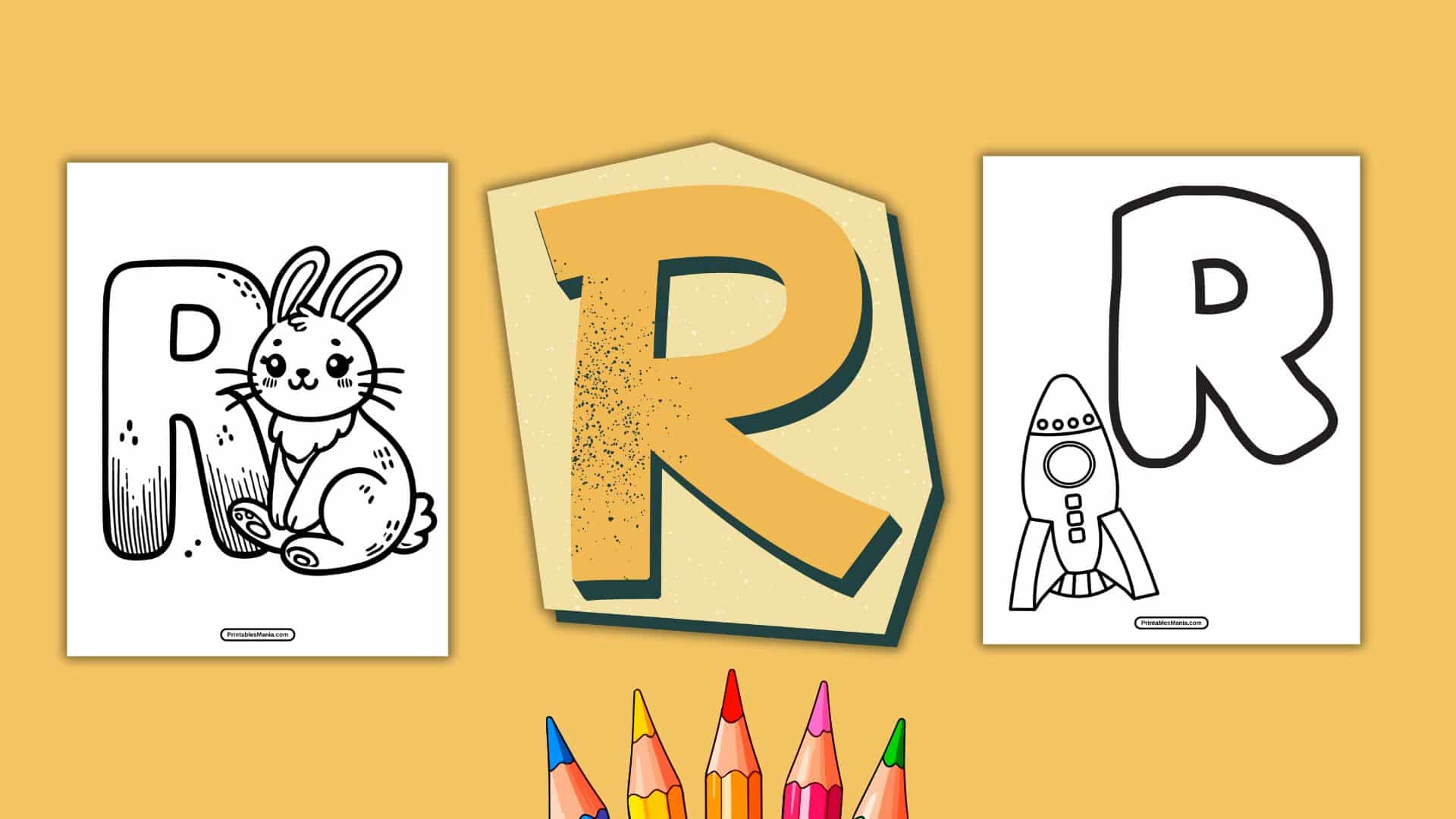 Letter R Coloring Page